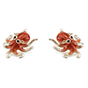 Offord & Sons Saturno silver enamelled Octopus cufflinks GM92