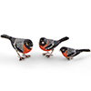Offord & Sons | Saturno Silver Enamelled Bullfinch birds