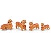 Offord & Sons | Saturno Silver Enamelled Dachschund Dogs