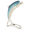 Offord & Sons | Saturno Silver Enamelled Dolphin on Rope