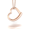 Offord & Sons | Bespoke Rose Gold Open Heart Pendant Necklace
