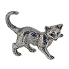 Offord & Sons | Silvants Silver Medium Cat With Ruby Eyes