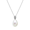 Offord & Sons | 18ct Pearl and diamond pendant