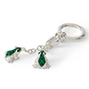 Offord & Sons | Saturno Silver Enamelled Frogs Key Ring