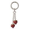 Offord & Sons | Saturno Silver Enamelled Strawberries Key Ring
