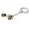 Offord & Sons | Saturno Silver Enamelled Bumblebees Key Ring