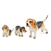 Offord & Sons | Saturno Silver Enamelled Beagle Dogs
