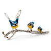 Offord & Sons | Saturno Silver Blue Tit birds on a branch