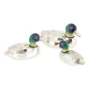 Offord & Sons | Saturno silver and enamelled swimming ducks