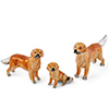Offord & Sons | Saturno Silver Enamelled Golden Retriever Dogs