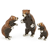 Offord & Sons | Saturno Silver Enamelled Grizzly Bears