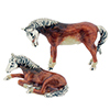 Offord & Sons | Saturno silver enamelled Horse and Foal