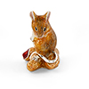 Offord & Sons | Saturno Silver Enamelled Mouse with peanut