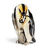 Offord & Sons | Saturno Silver Enamelled Penguin Family Huddling ST871