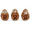 Offord & Sons | Saturno Silver Enamelled Wise Monkeys