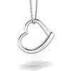 Offord & Sons | Bespoke White Gold Open Heart Pendant Necklace