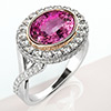 Offord & Sons | Bespoke Pink Sapphire and Diamond Cluster Ring